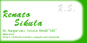 renato sikula business card